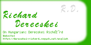 richard derecskei business card